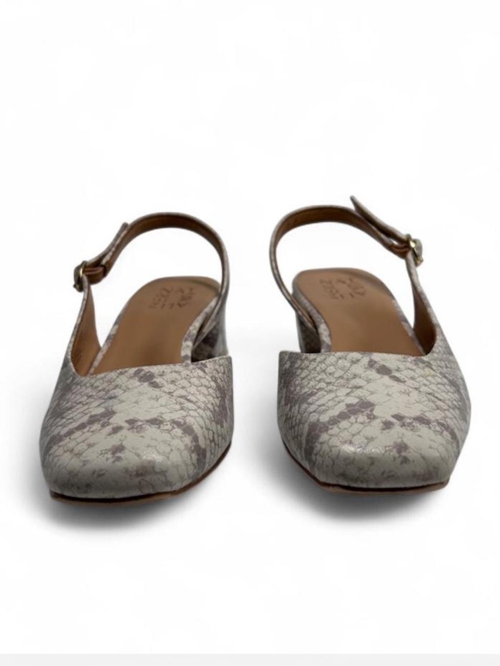 Naturalizer Jayla Slingback Pumps, White Snake pattern, D'Orsay side style 7 - Picture 5 of 8
